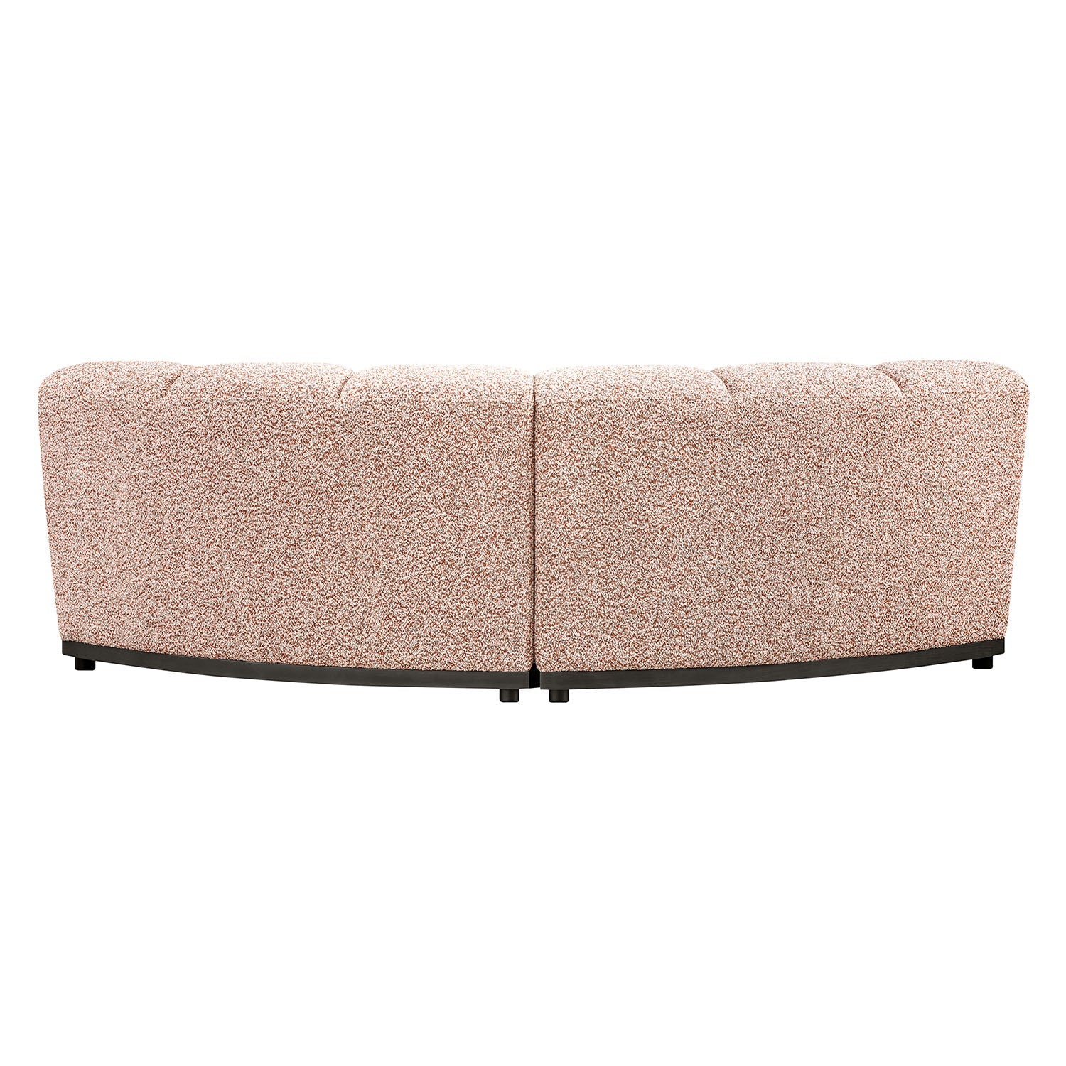 Granvia Musk Blush Boucle Modular Sofa, 2-Seater Curved Sofa