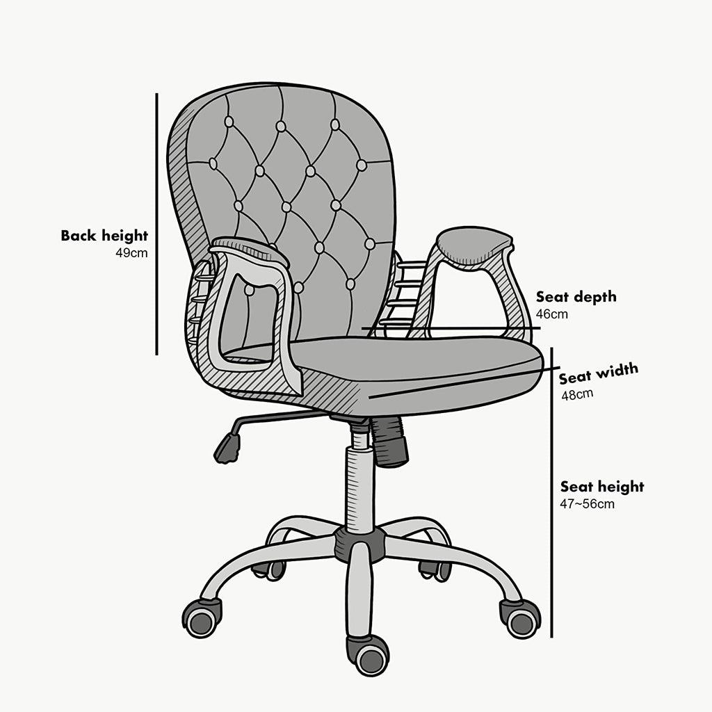 Blue Velvet Chesterfield Swivel Chair