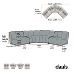 Granvia Musk Blush Boucle Modular Sofa, 4-Seater Large Corner Sofa