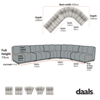 Granvia Musk Blush Boucle Modular Sofa, 5-Seater Grand L-Shaped Sofa