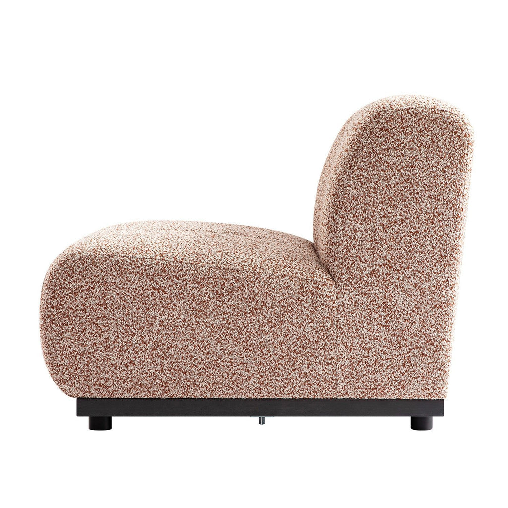 Granvia Musk Blush Boucle Modular Sofa, 1-Seater Armless Sofa