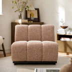 Granvia Musk Blush Boucle Modular Sofa, 1-Seater Armless Sofa