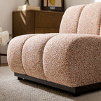 Granvia Musk Blush Boucle Modular Sofa, 1-Seater Armless Sofa