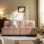 Granvia Musk Blush Boucle Modular Sofa, 2-Seater Sofa