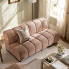 Granvia Musk Blush Boucle Modular Sofa, 2-Seater Sofa
