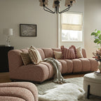 Granvia Musk Blush Boucle Modular Sofa, 3-Seater Corner Sofa