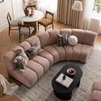 Granvia Musk Blush Boucle Modular Sofa, 3-Seater L-Shaped Sofa