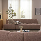 Granvia Musk Blush Boucle Modular Sofa, 3-Seater Sofa