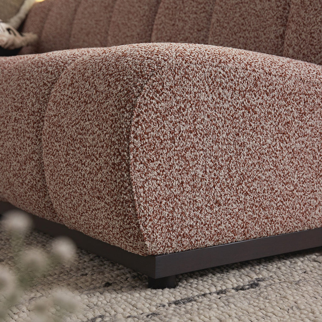 Granvia Musk Blush Boucle Modular Sofa, 3-Seater Sofa