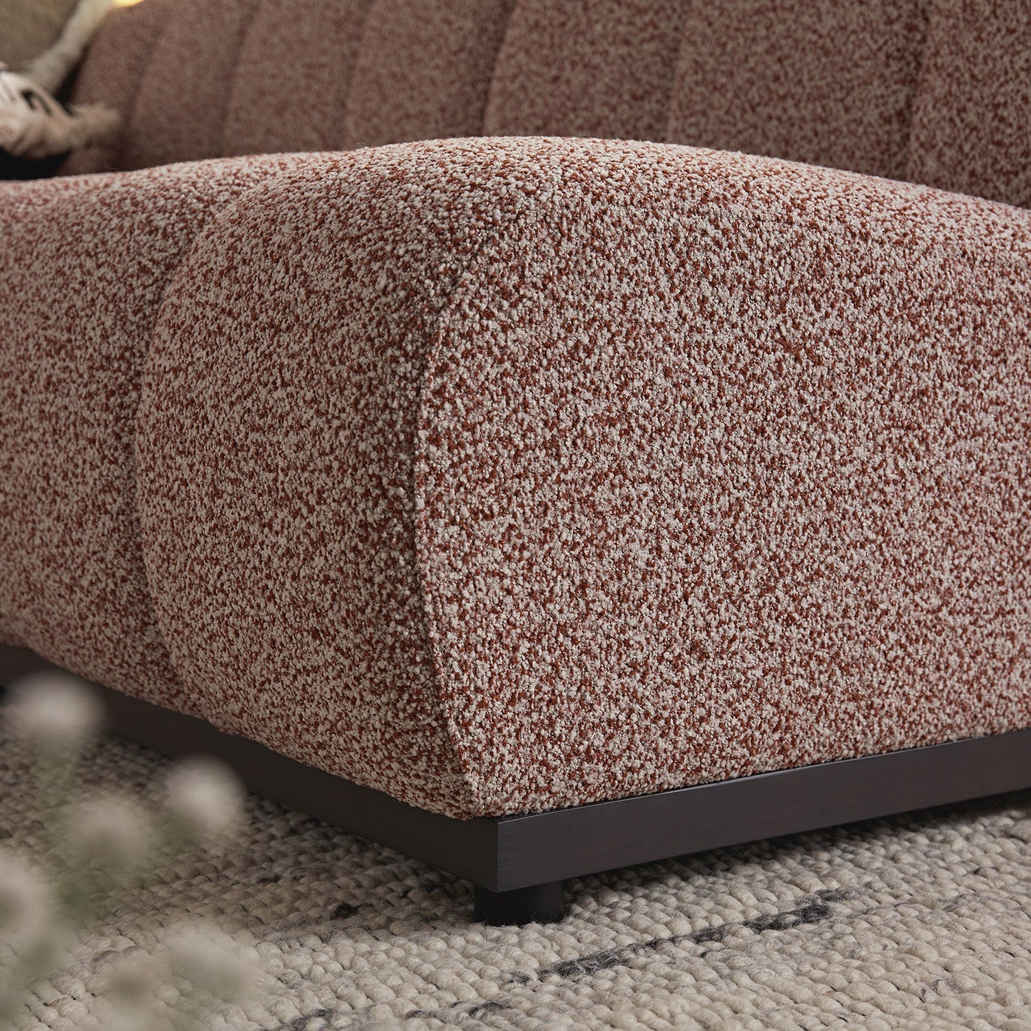 Granvia Musk Blush Boucle Modular Sofa, 3-Seater Sofa