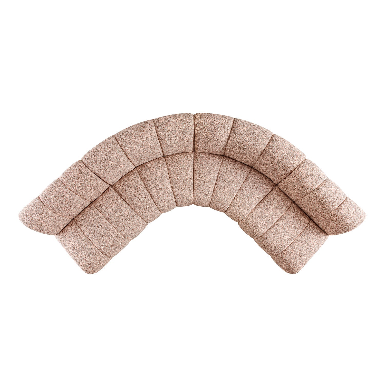 Granvia Musk Blush Boucle Modular Sofa, 4-Seater Large Corner Sofa