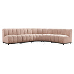 Granvia Musk Blush Boucle Modular Sofa, 5-Seater Grand L-Shaped Sofa