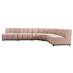 Granvia Musk Blush Boucle Modular Sofa, 5-Seater Grand L-Shaped Sofa
