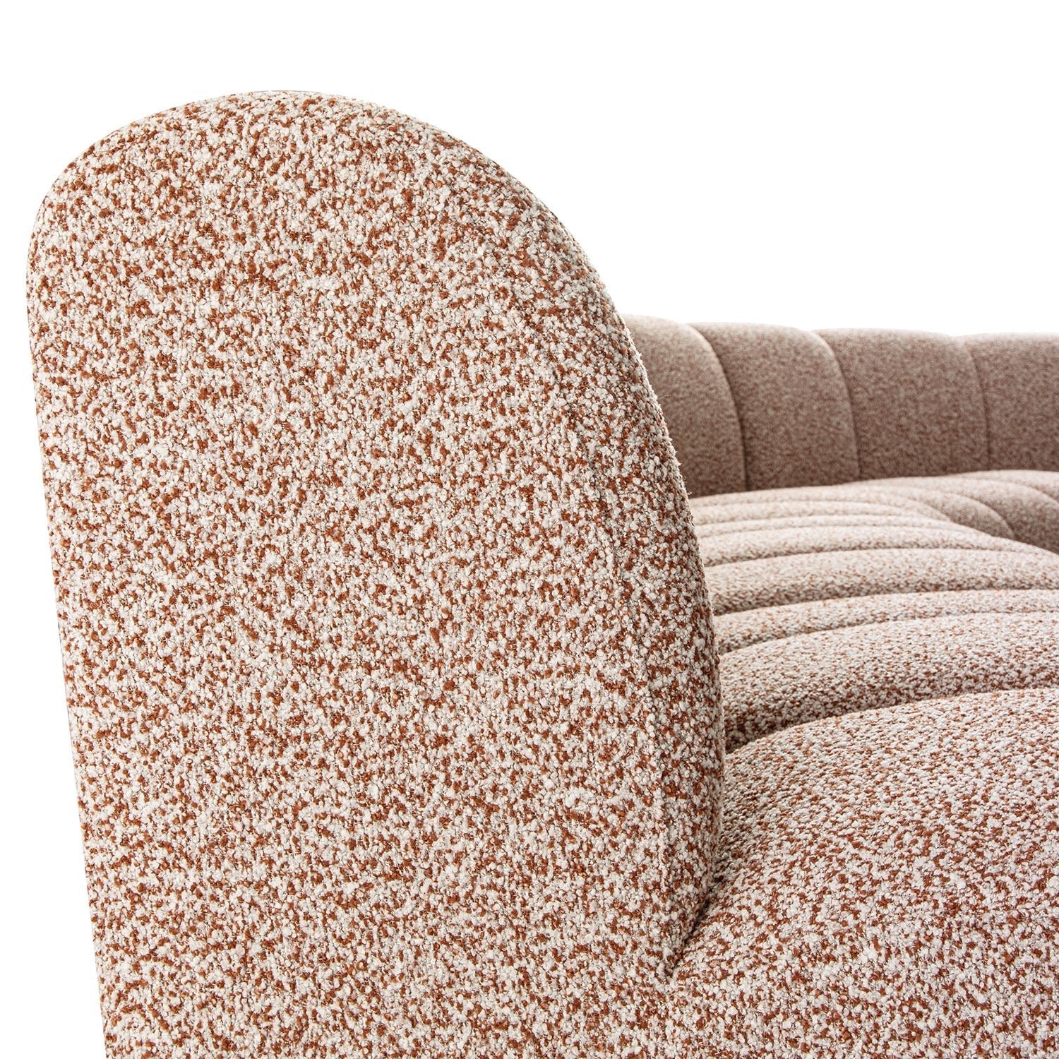 Granvia Musk Blush Boucle Modular Sofa, 5-Seater Grand L-Shaped Sofa