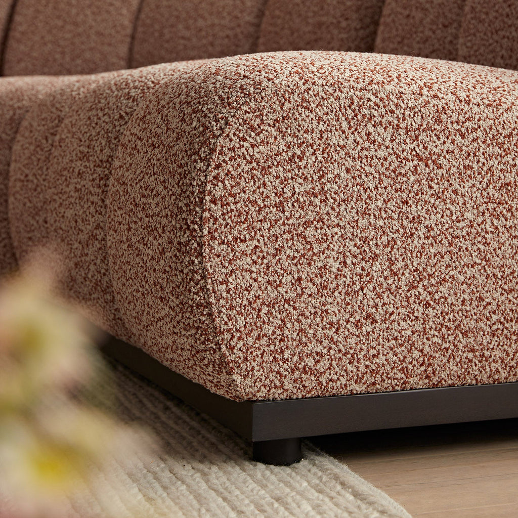 Granvia Musk Blush Boucle Modular Sofa, 5-Seater Grand L-Shaped Sofa