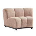 Granvia Musk Blush Boucle Modular Sofa, 1-Seater Curved Sofa