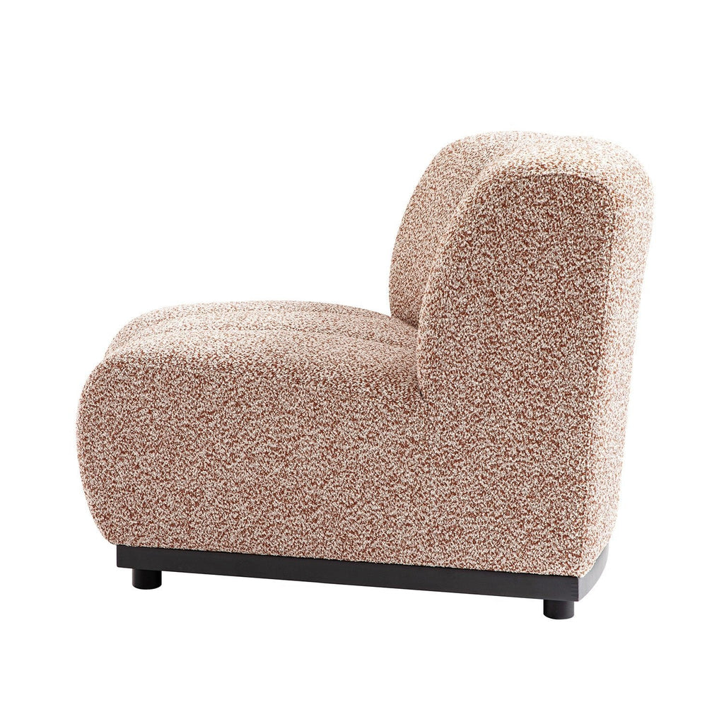 Granvia Musk Blush Boucle Modular Sofa, 1-Seater Curved Sofa