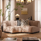 Granvia Musk Blush Boucle Modular Sofa, 2-Seater Curved Sofa