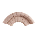 Granvia Musk Blush Boucle Modular Sofa, 3-Seater Curved Sofa