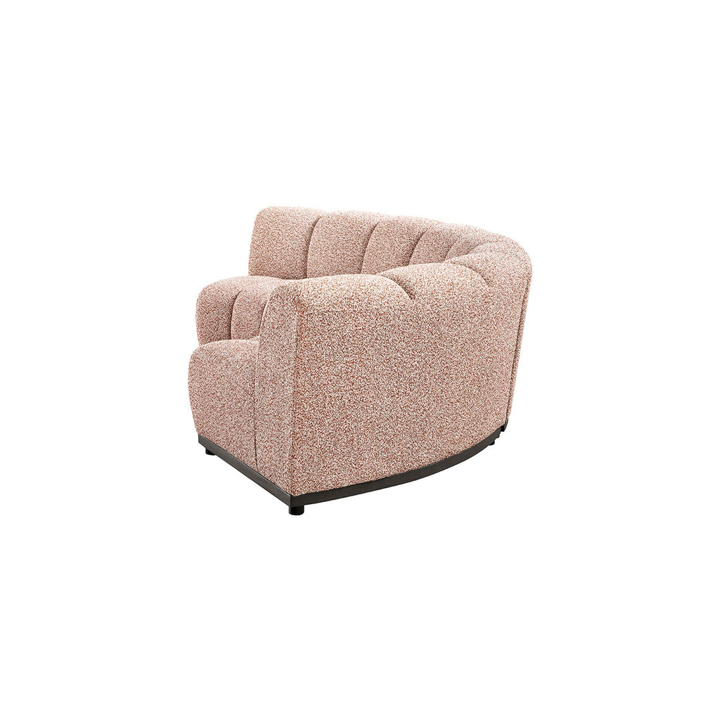 Granvia Musk Blush Boucle Modular Sofa, 3-Seater Curved Sofa