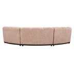 Granvia Musk Blush Boucle Modular Sofa, 3-Seater Curved Sofa