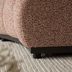 Granvia Musk Blush Boucle Modular Sofa, 3-Seater Curved Sofa