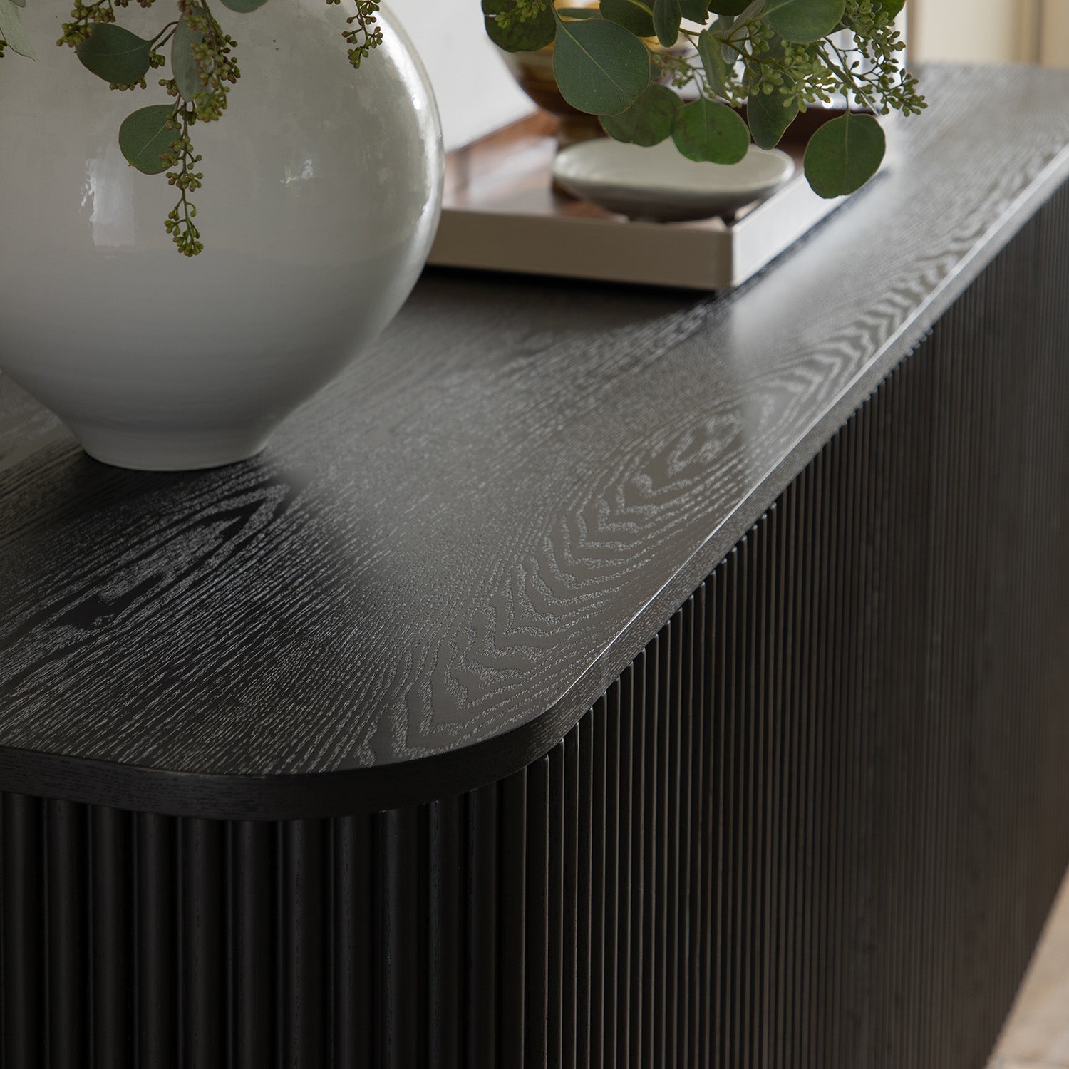 Maru Large 4-Door Sideboard, Black