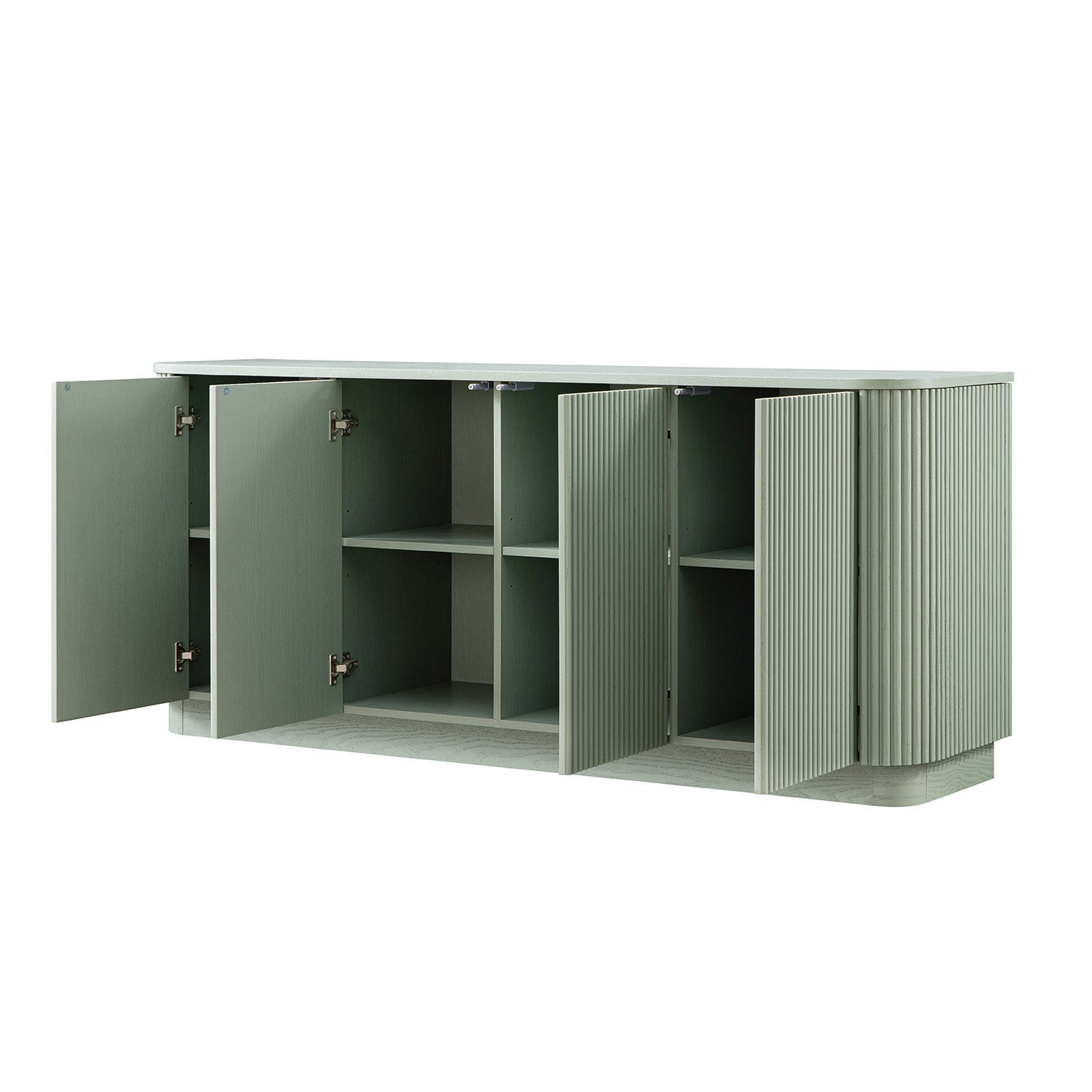 Maru Large 4-Door Sideboard, Sage Green