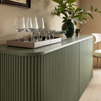 Maru Large 4-Door Sideboard, Sage Green