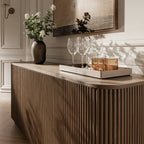 Maru Large 4-Door Sideboard, Silver Oak