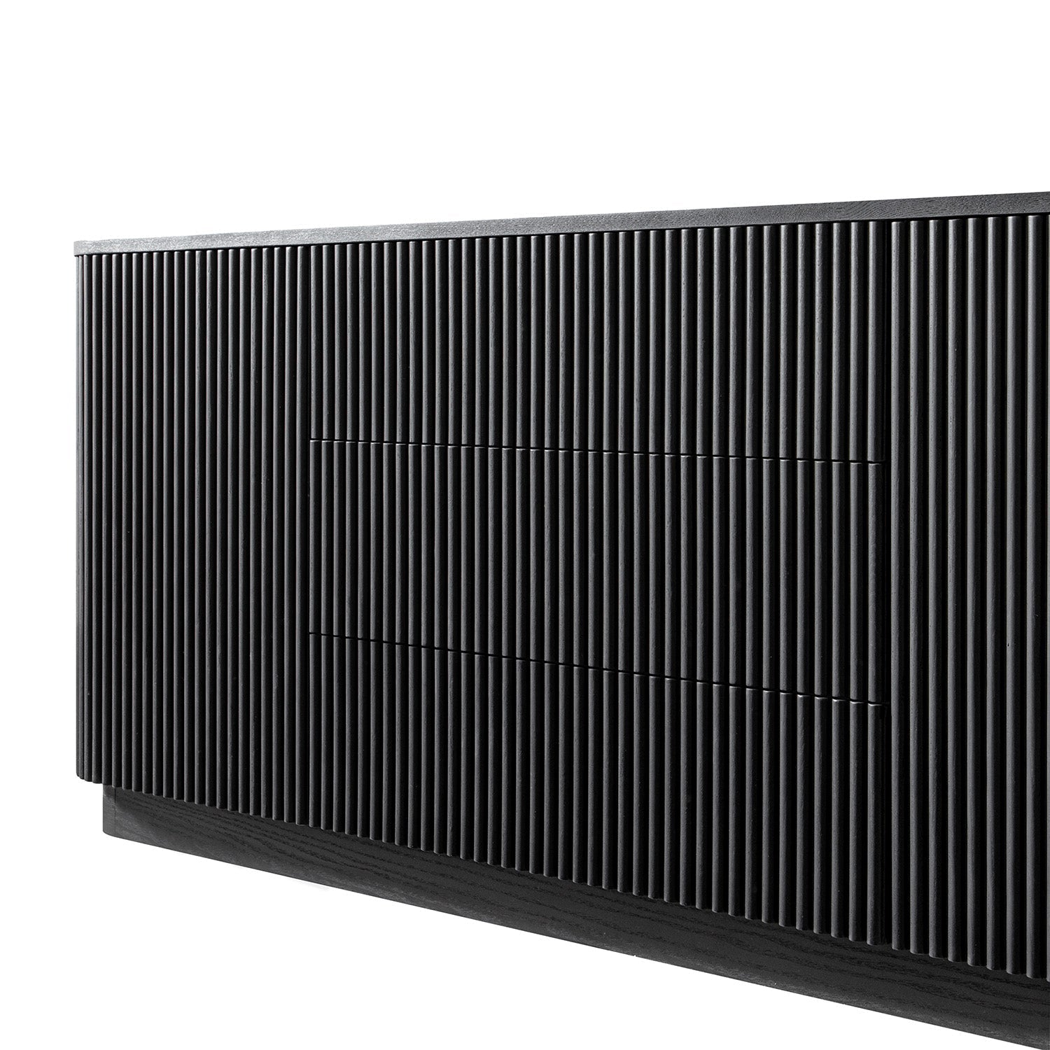 Maru Large 2-Door Sideboard with Drawers, Black