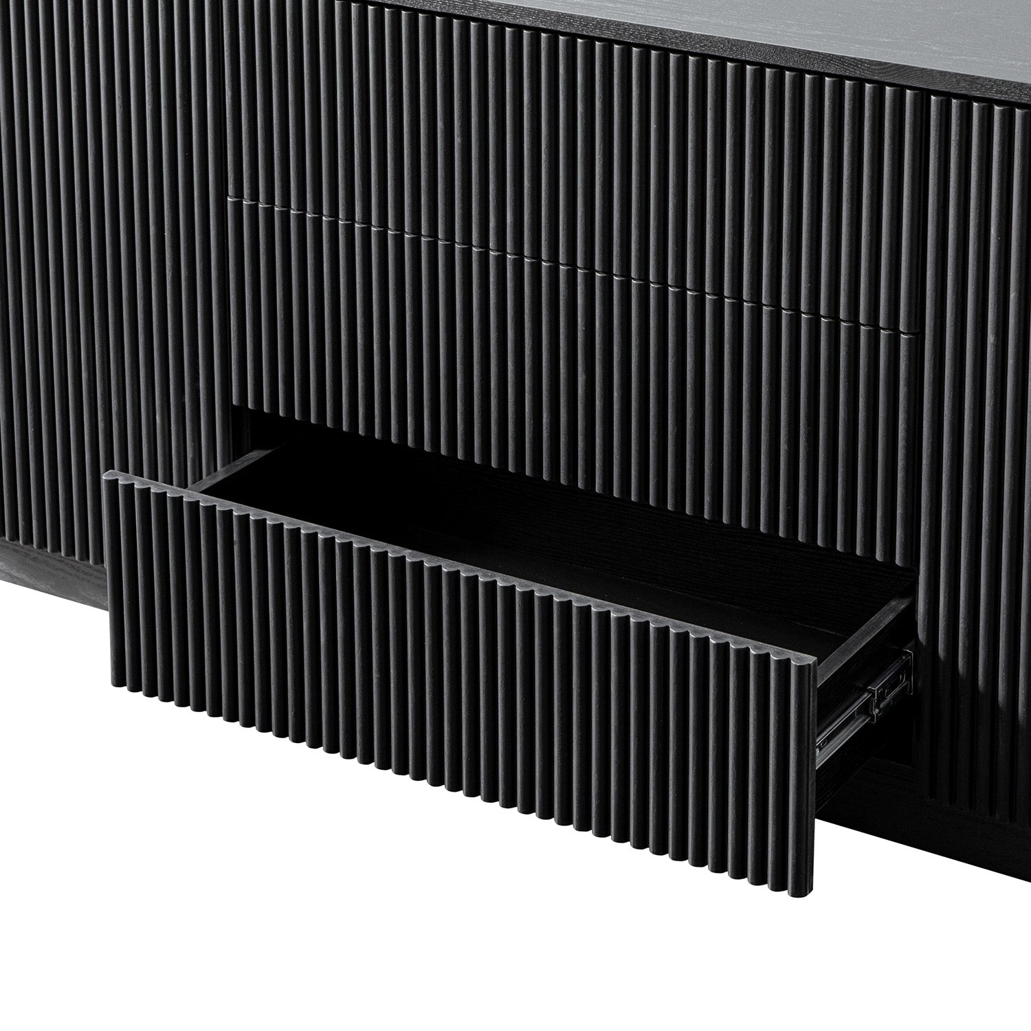 Maru Large 2-Door Sideboard with Drawers, Black