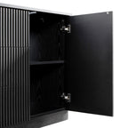 Maru Large 2-Door Sideboard with Drawers, Black
