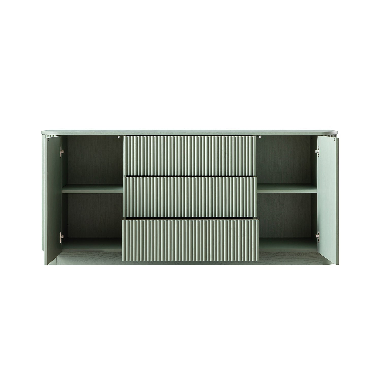 Maru Large 2-Door Sideboard with Drawers, Sage Green