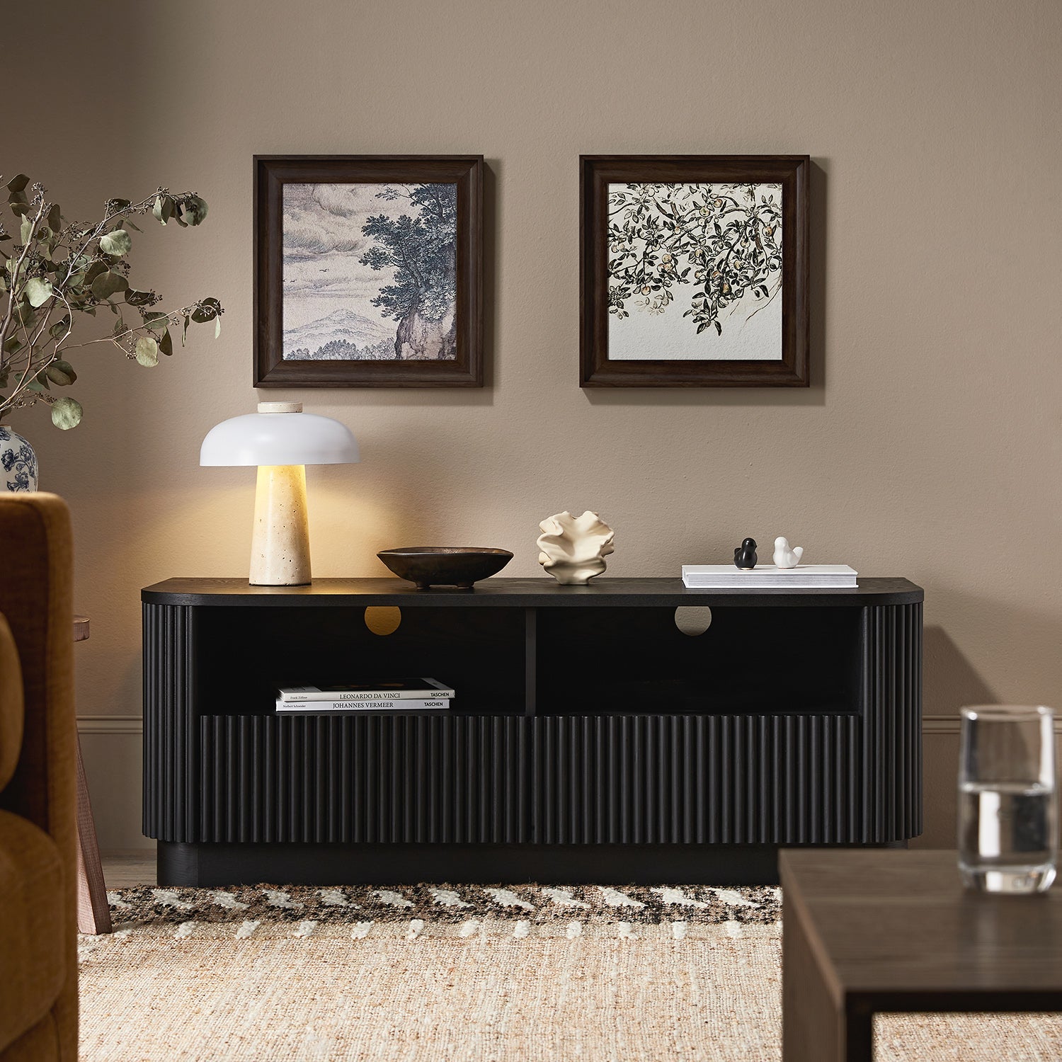 Maru 120cm TV Unit with Drawers, Black