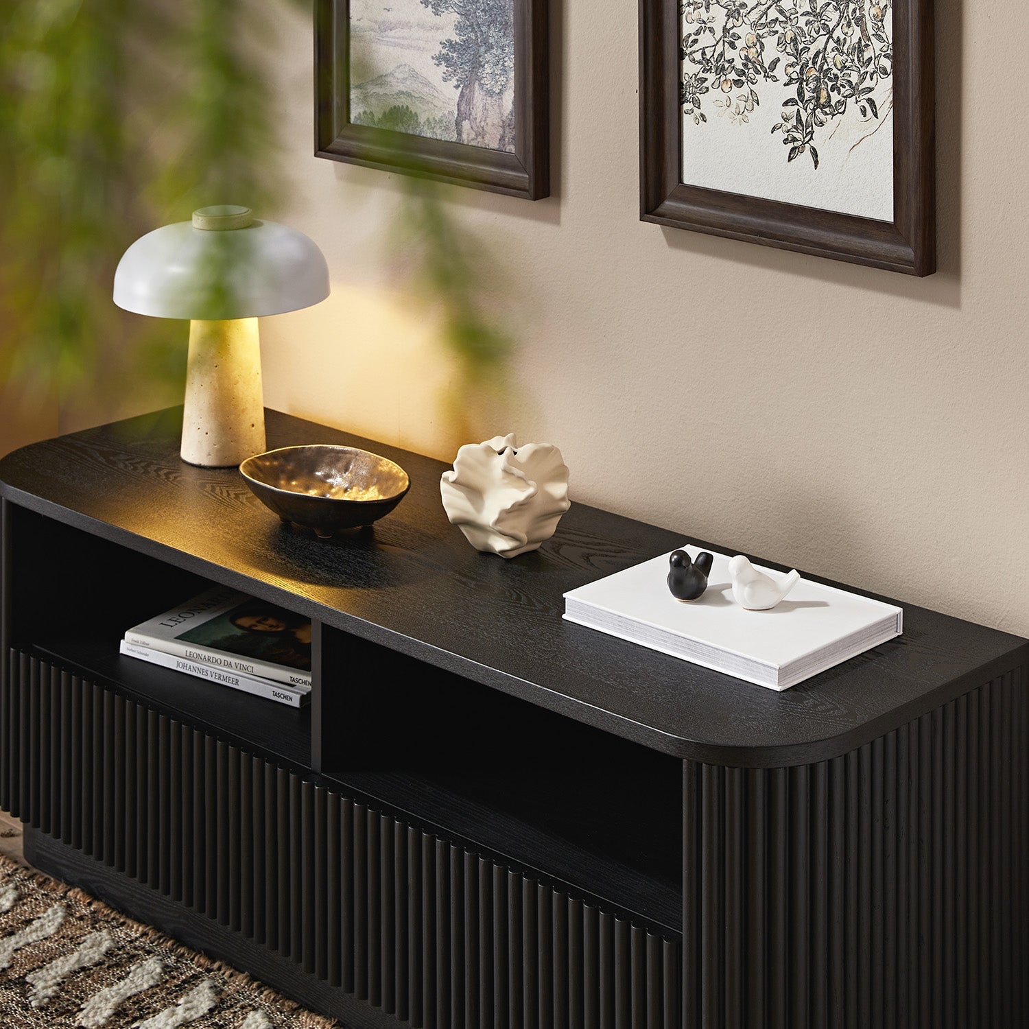 Maru 120cm TV Unit with Drawers, Black