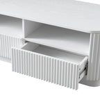 Maru 120cm TV Unit with Drawers, Washed White