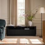 Maru 162cm TV Unit with Drawers, Black