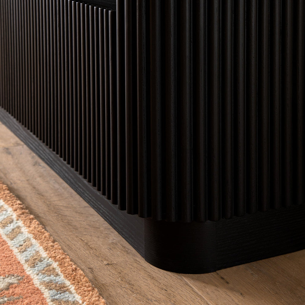 Maru 162cm TV Unit with Drawers, Black