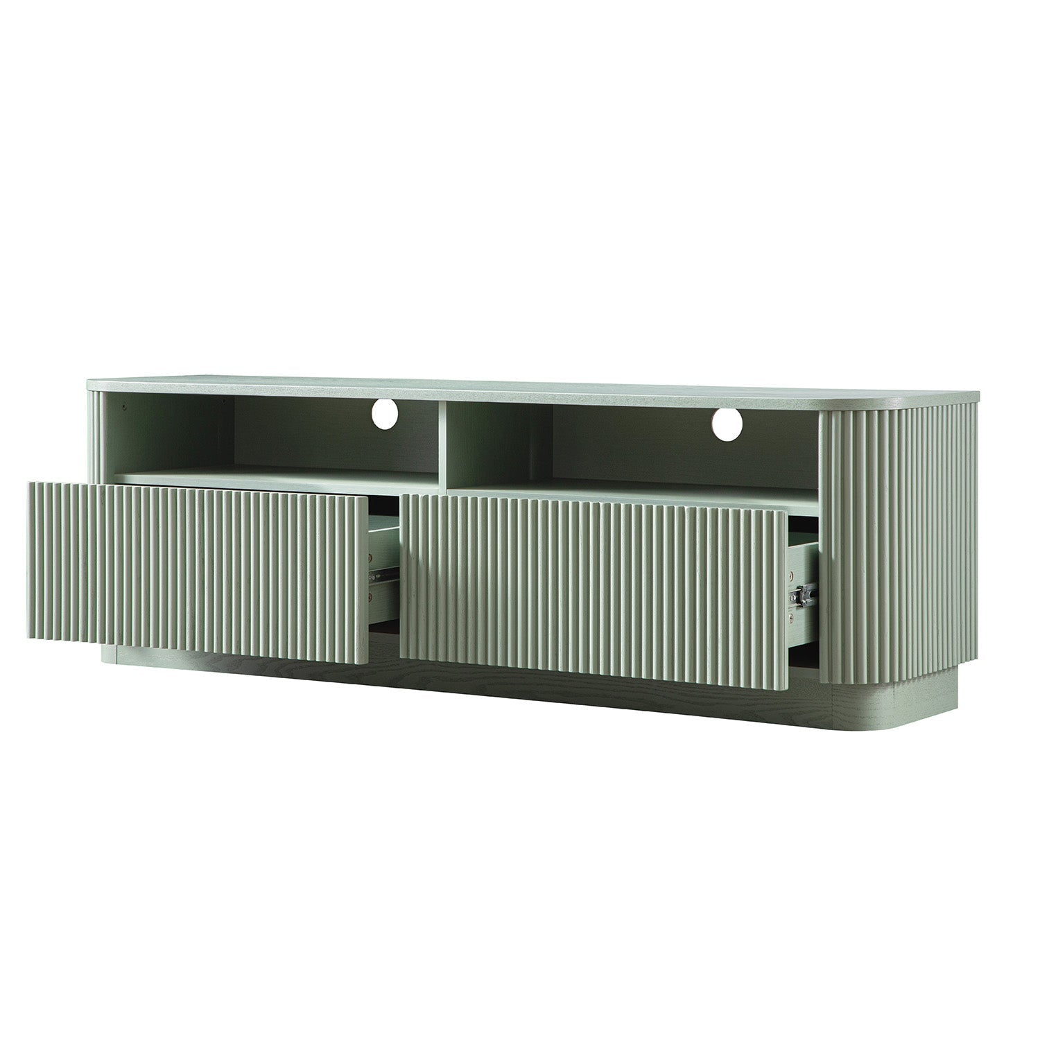 Maru 162cm TV Unit with Drawers, Sage Green