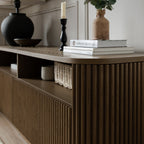 Maru 162cm TV Unit with Drawers, Silver Oak