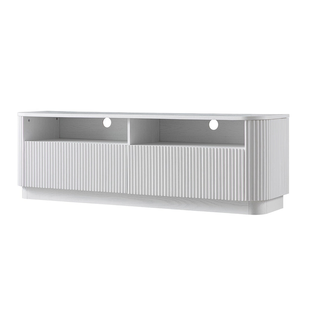 Maru 162cm TV Unit with Drawers, Washed White