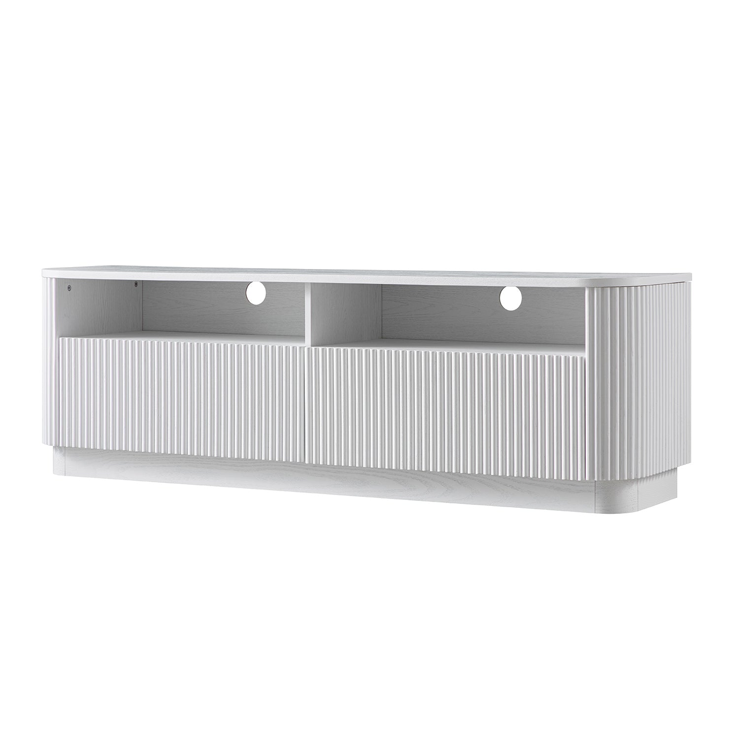 Maru 162cm TV Unit with Drawers, Washed White