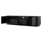 Maru 200cm Wide TV Unit with Drawers, Black