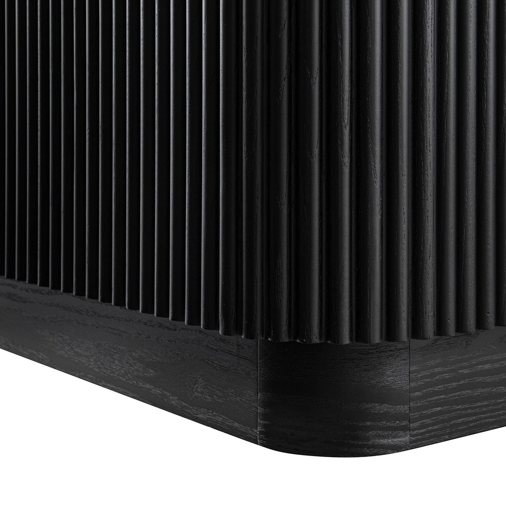 Maru 200cm Wide TV Unit with Drawers, Black