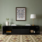 Maru 200cm Wide TV Unit with Drawers, Black