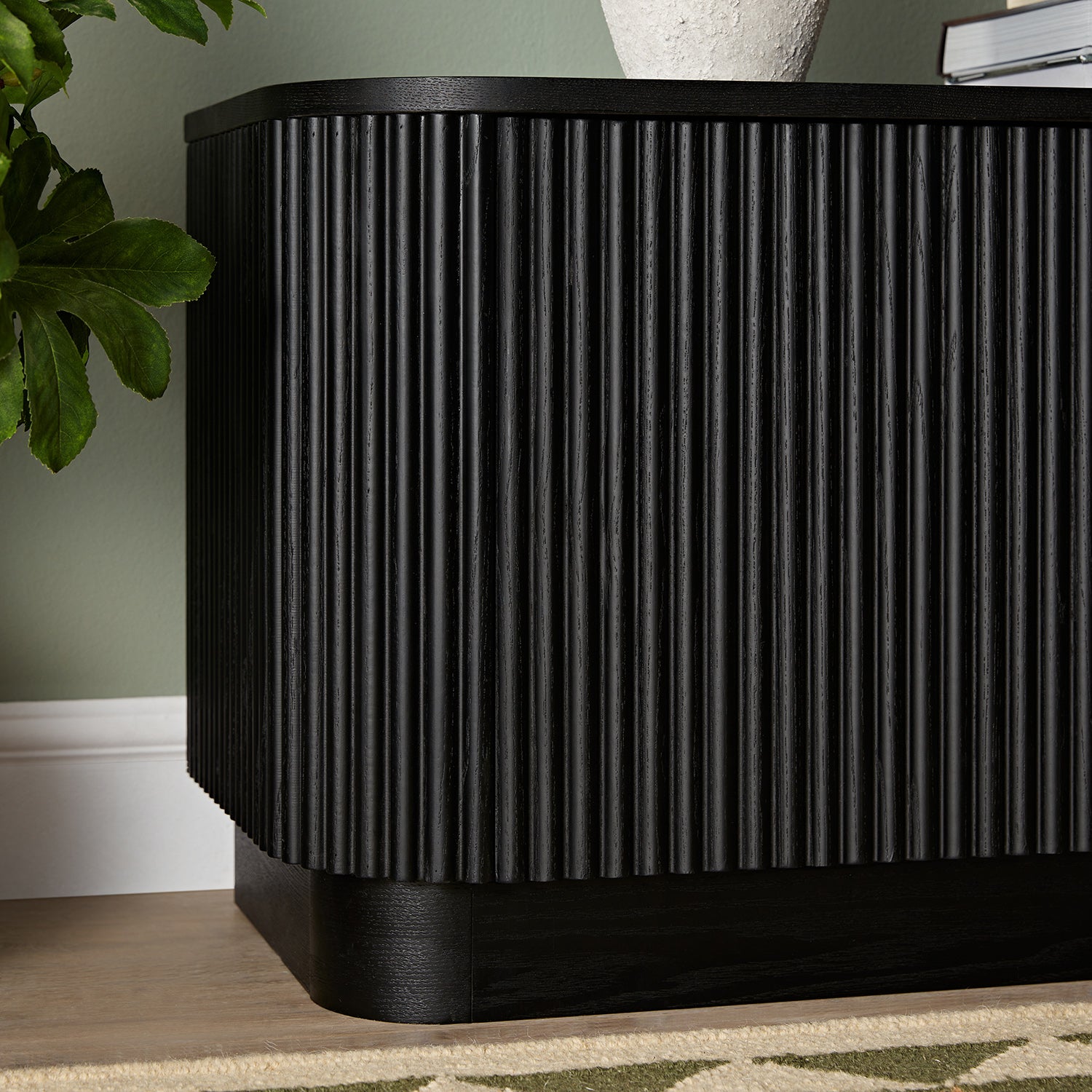 Maru 200cm Wide TV Unit with Drawers, Black