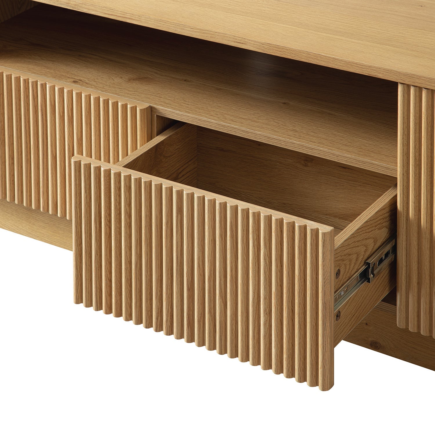 Maru 200cm Wide TV Unit with Drawers, Oak