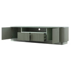 Maru 200cm Wide TV Unit with Drawers, Sage Green