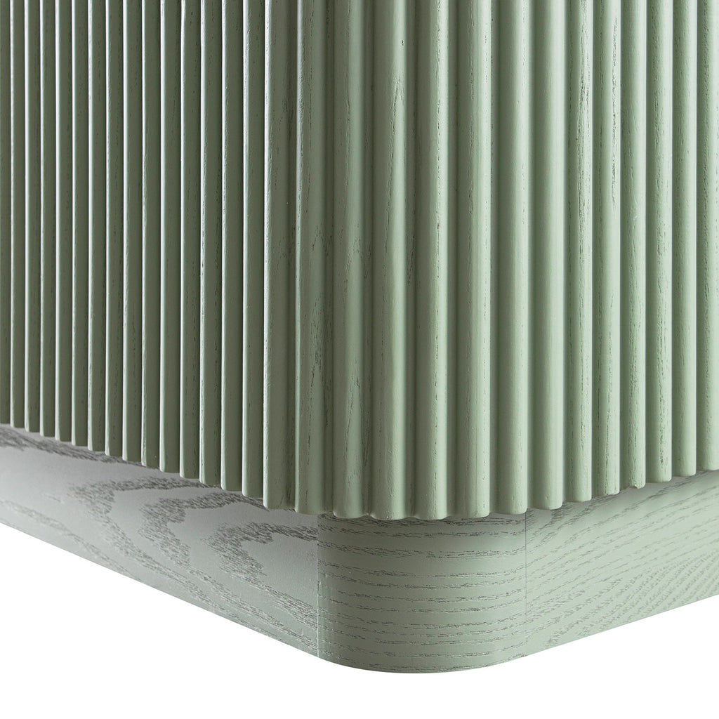 Maru 200cm Wide TV Unit with Drawers, Sage Green